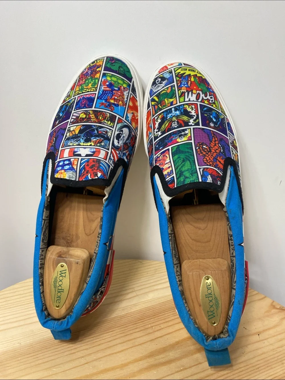 Ground Up Marvel Comics Graphic Print Unisex Slip On Sneakers Men’s Size 11.5